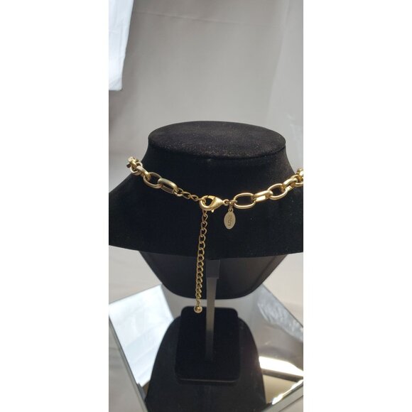 Vintage Chico's Gold Chain Necklace Unique Design Adjustable Fashion Jewelry - Picture 10 of 14